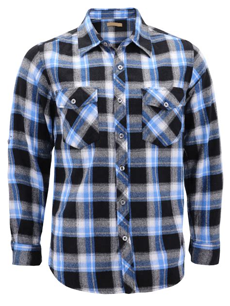 givenchy blue and white flannel mens|Shirts .